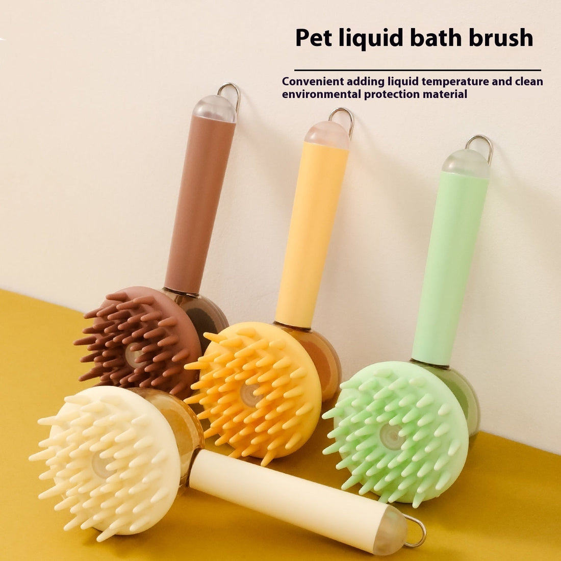 Dog Bath Brush with Built-in Shower