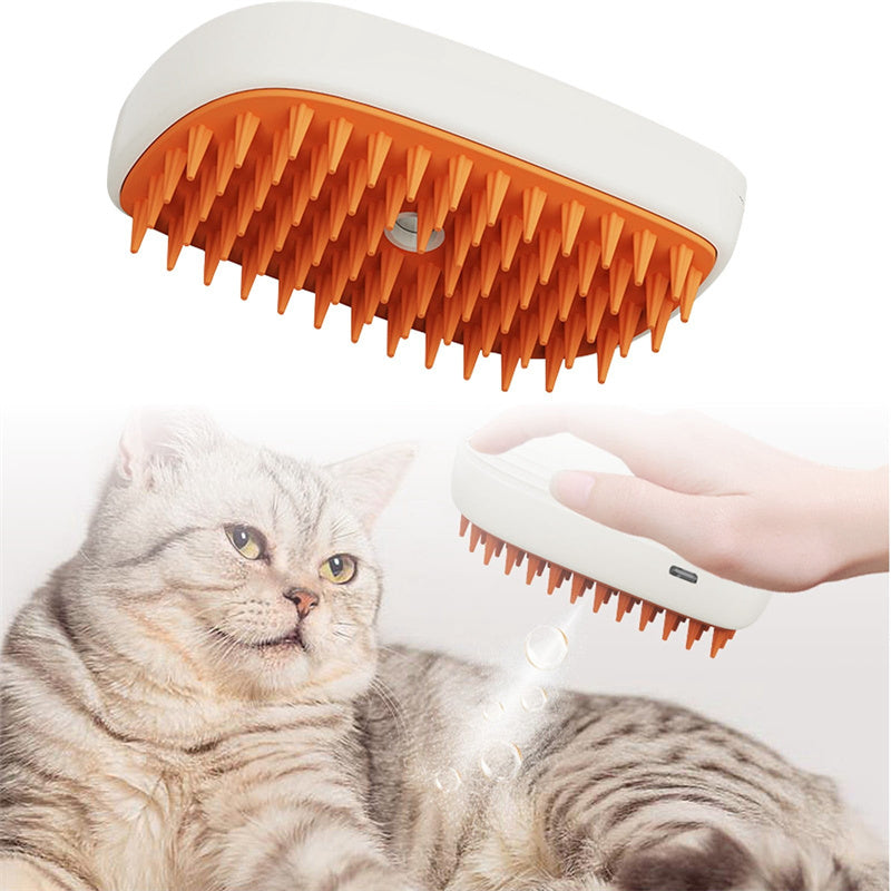 Pet Grooming Steam Brush with Massage Comb