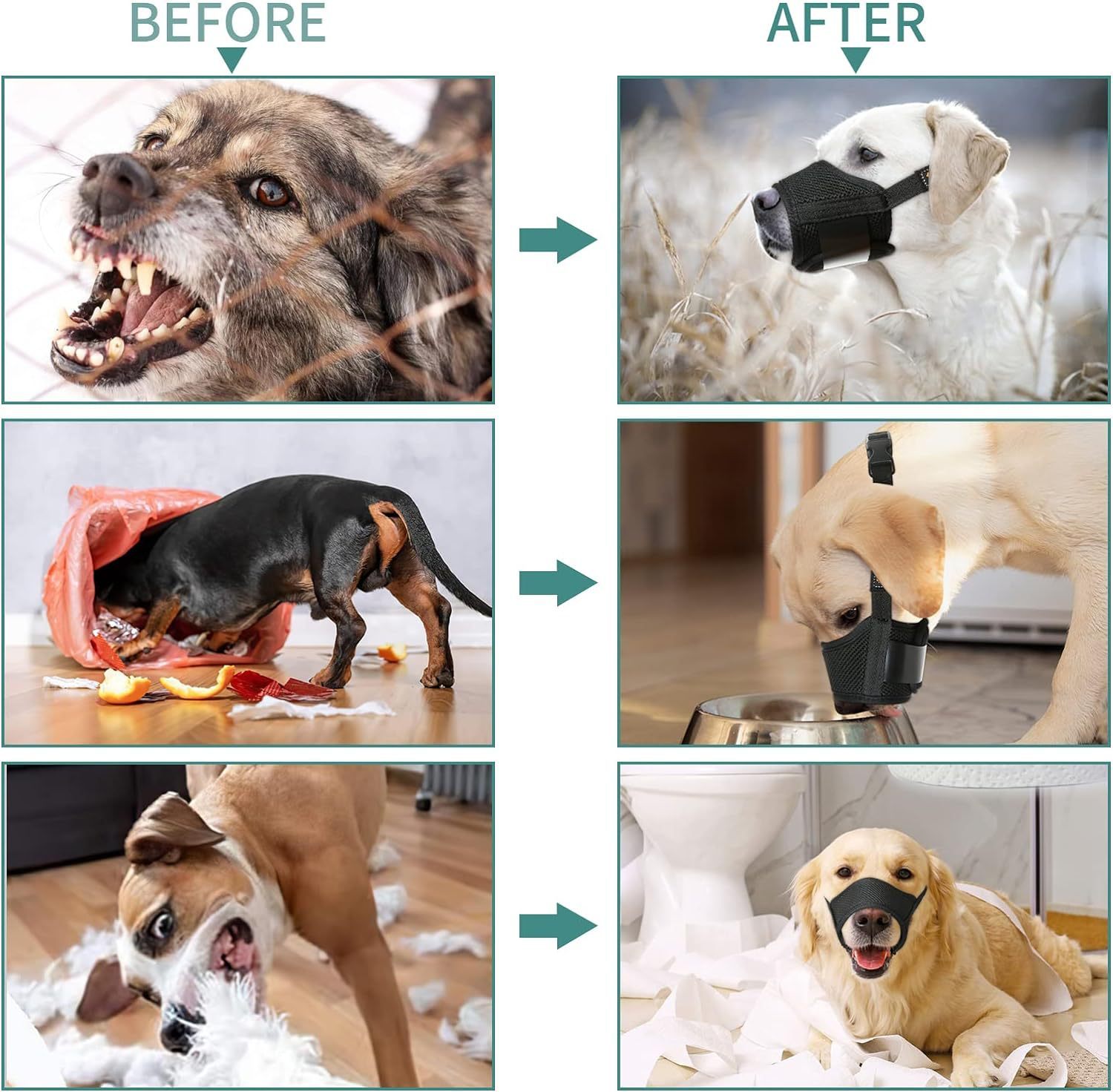 Soft Dog Muzzle for Biting, Chewing, and Licking