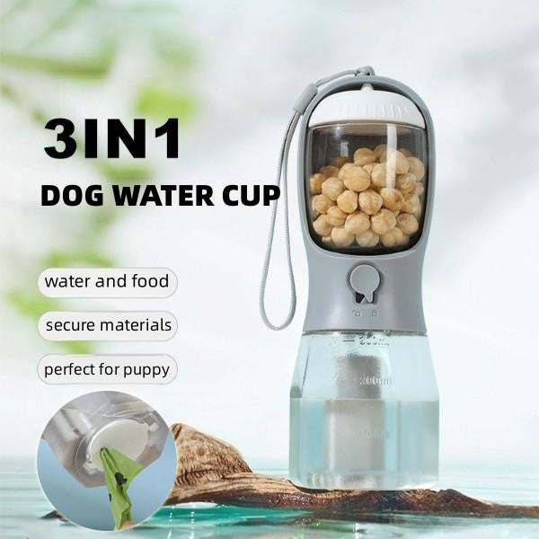 3-in-1 Portable Dog Water and Food Cup