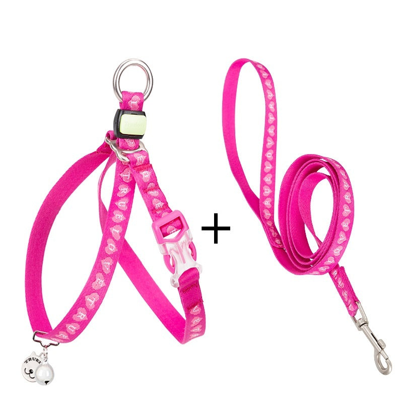 Cat Bell Harness with Leash for Small Dogs
