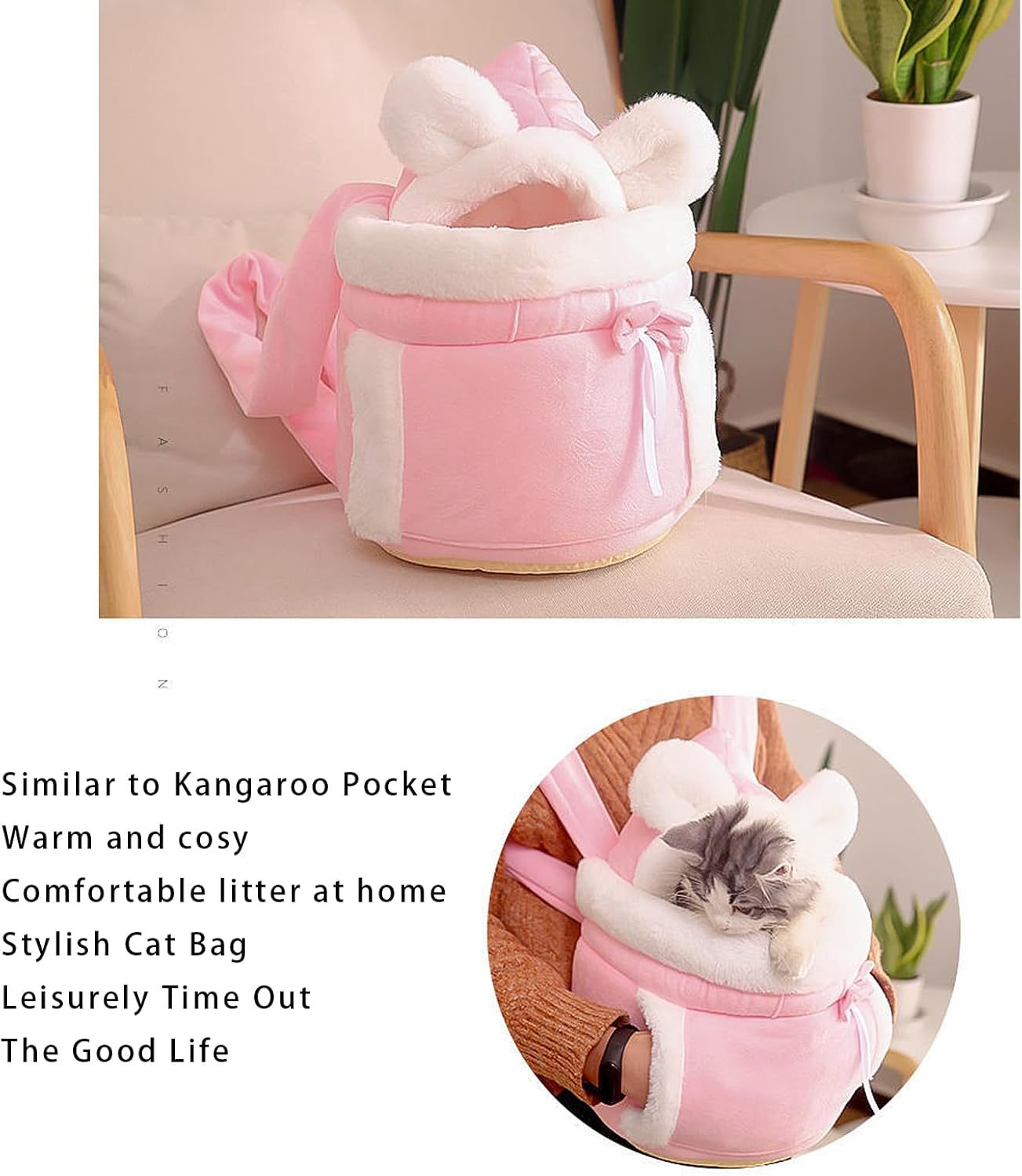 Warm Pet Carrier Bag, Travel Backpack for Cats & Dogs