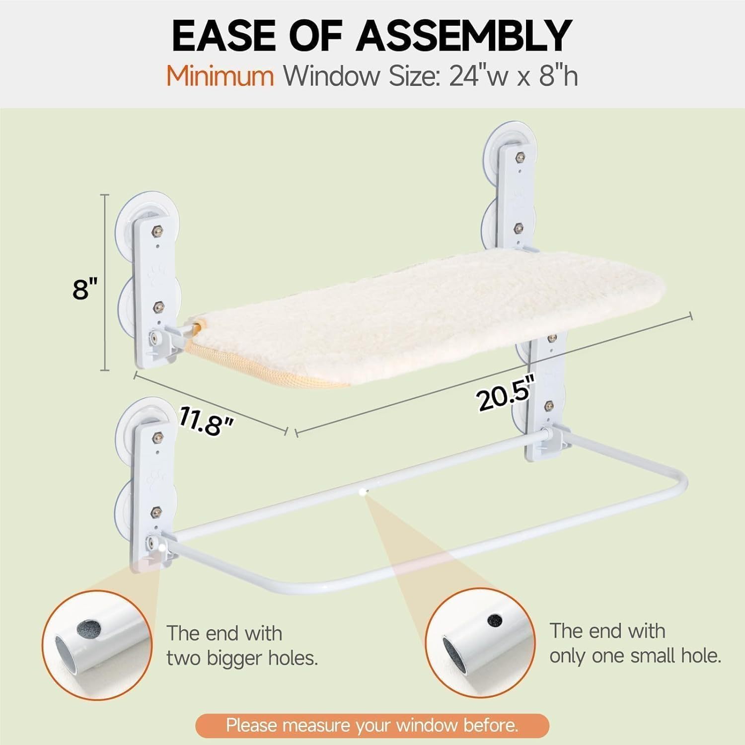 MEWOOFUN Cat Window Seat – Safe & Snuggly Spot