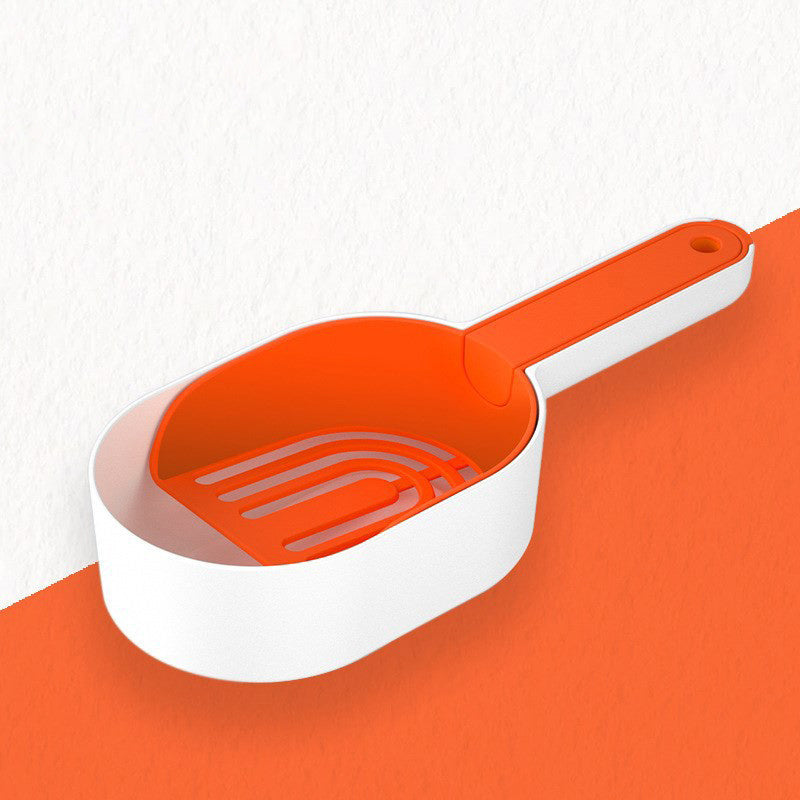 Self-cleaning scoop for effortless cat litter tray cleaning