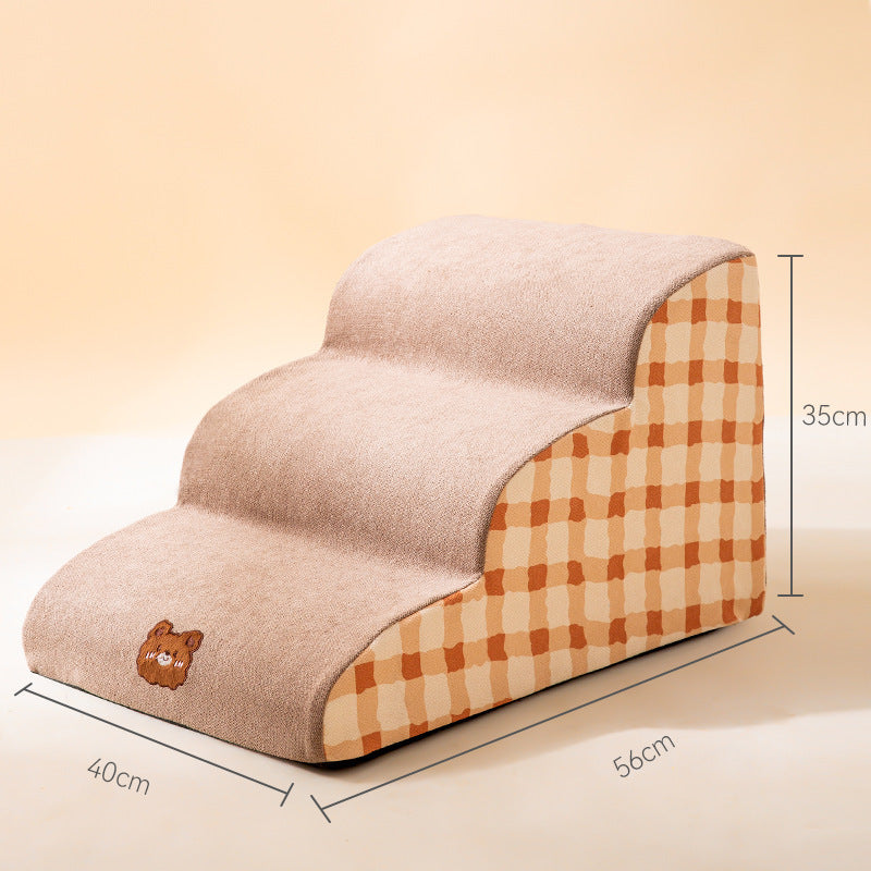 Soft Dog Stairs with Removable Sponge Steps