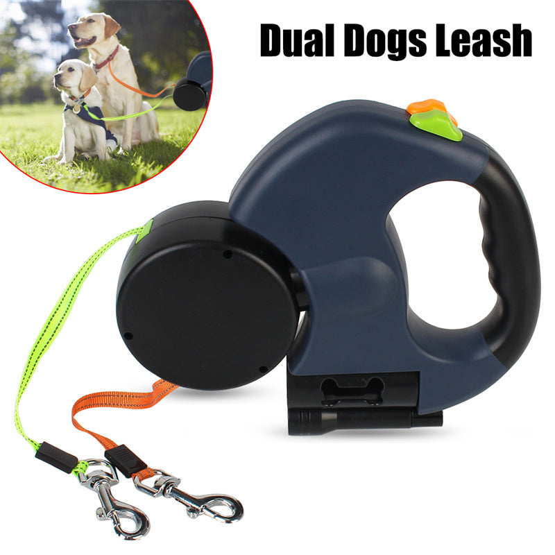 Dual Pet Leash for Small Dogs with 360° Swivel