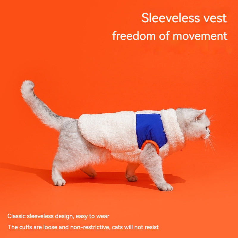 Winter Warm Pet Vest – Turtleneck Velvet for Kittens