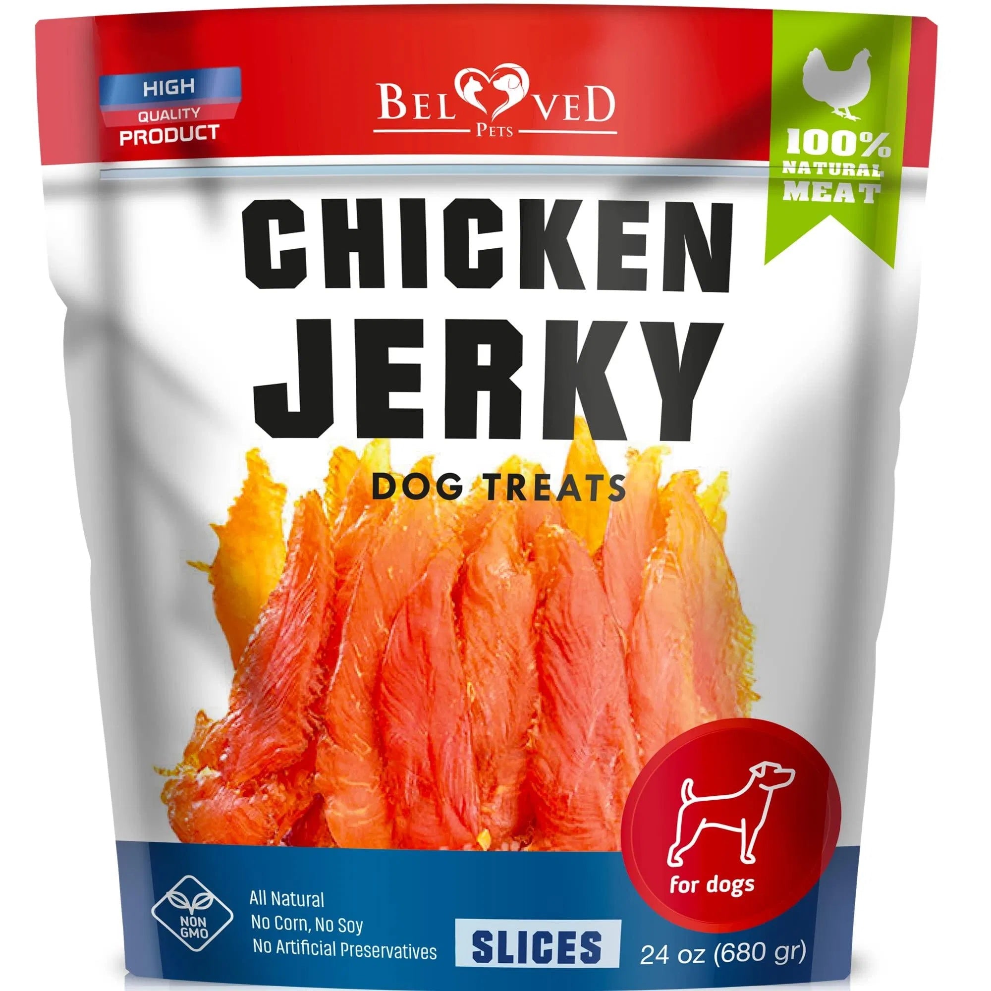 Chicken Jerky Dog Treats, 1.5 lb High Protein