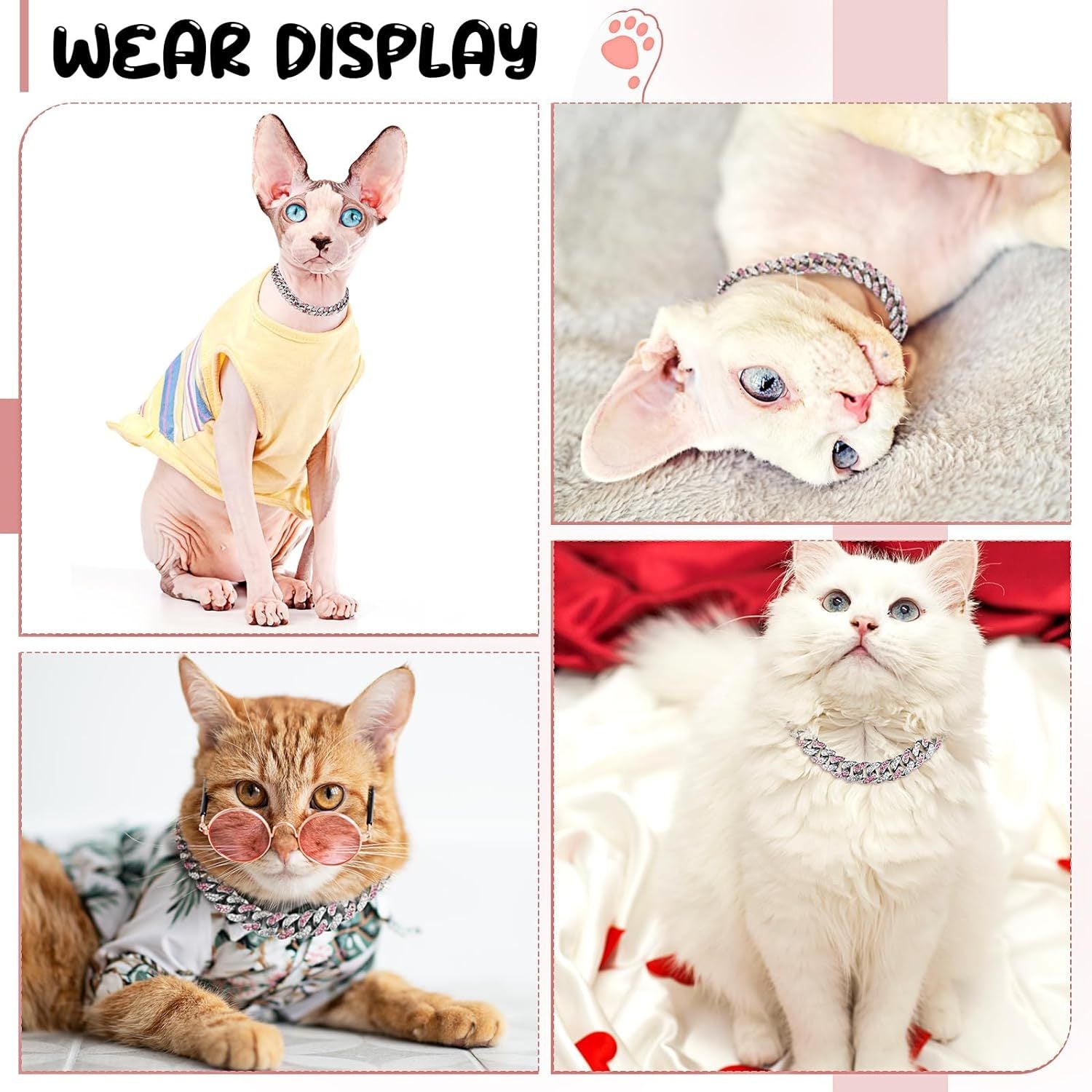 Crystal Pet Necklace for Dogs and Cats