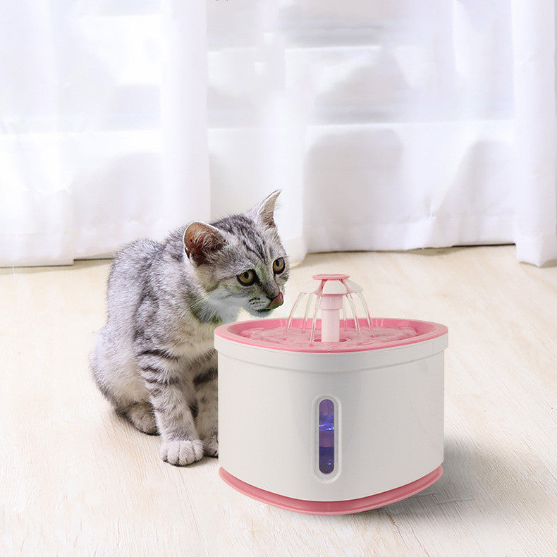 Automatic Pet Water Fountain With LED Electric USB