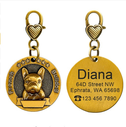 Custom Dog Identity Card with Engraved Tag