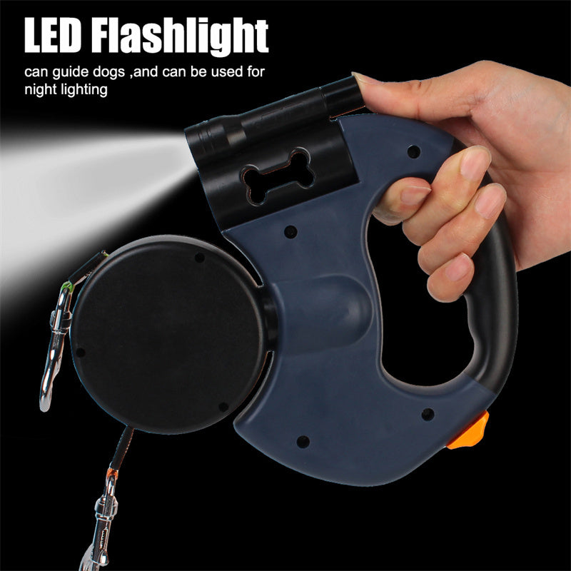 Dual Pet Leash for Small Dogs with 360° Swivel