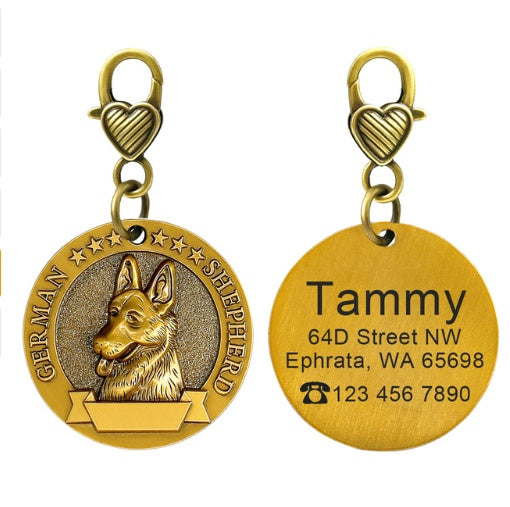 Custom Dog Identity Card with Engraved Tag