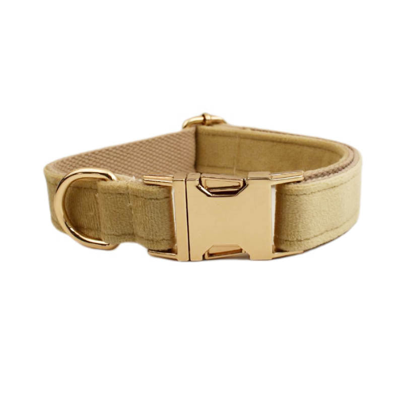 Velvet Fabric Dog Collar for Pets