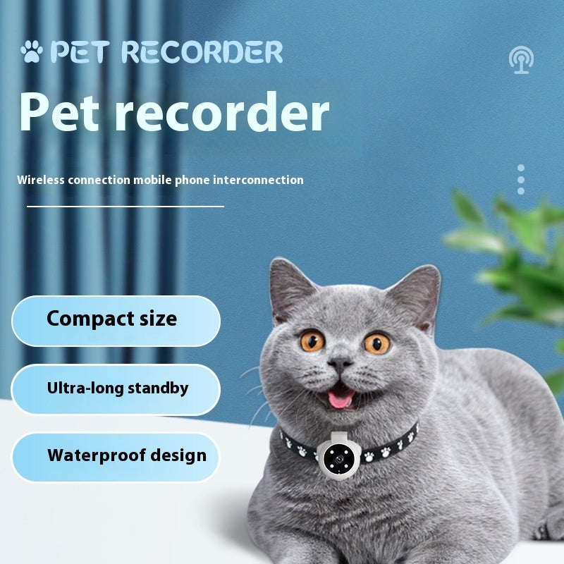 Pet Tracker Collar with HD Motion Camera for Dogs & Cats