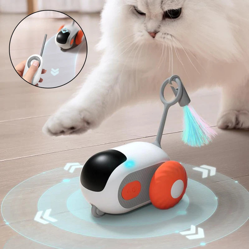 Smart Cat Toy Car with Remote Control and USB Charging