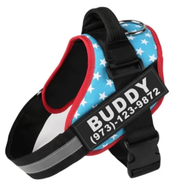 Custom Reflective No-Pull Dog Harness with Patch