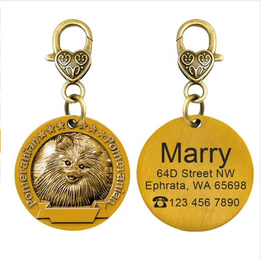 Custom Dog Identity Card with Engraved Tag