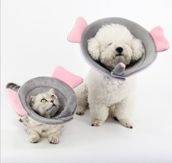 Pet Bite Prevention Collar with Flower Design