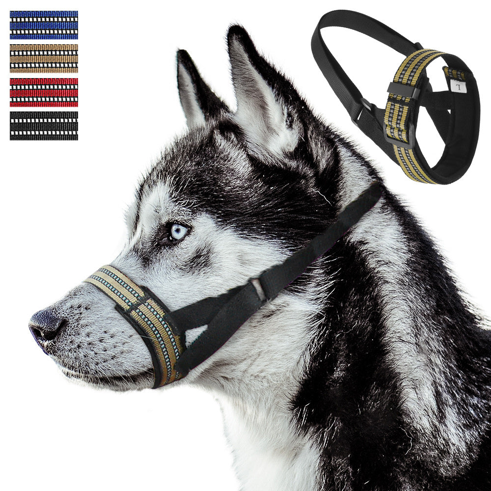 Reflective Anti-Biting Dog Muzzle for Large Dogs