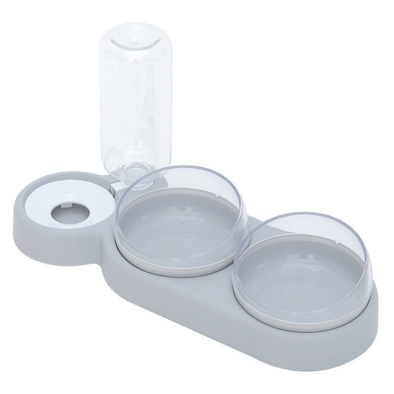 Raised Pet Feeding Stand with Water Fountain