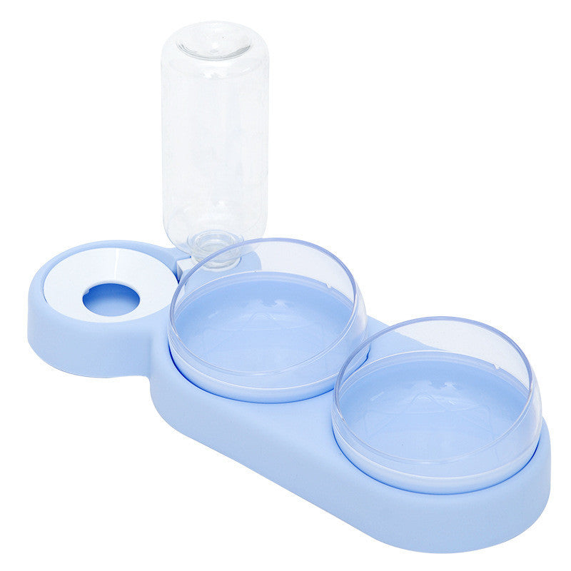 Raised Pet Feeding Stand with Water Fountain
