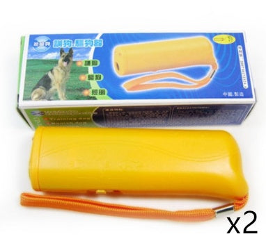 3-in-1 Ultrasonic Dog Trainer with LED Flashlight