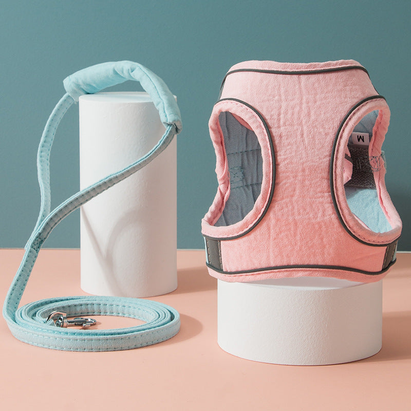 Reflective Cat Harness with Traction Rope for Walking