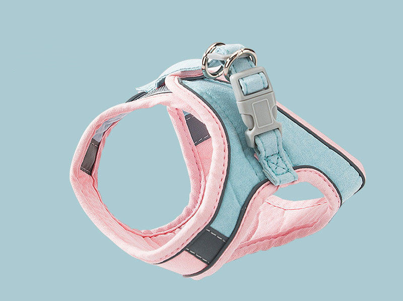 Reflective Cat Harness with Traction Rope for Walking
