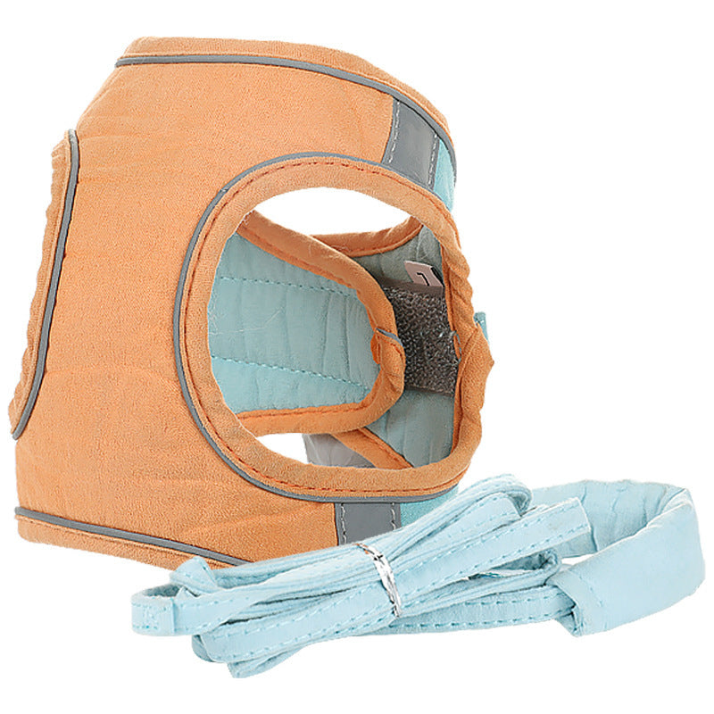 Adjustable Reflective Cat Harness with Traction Rope