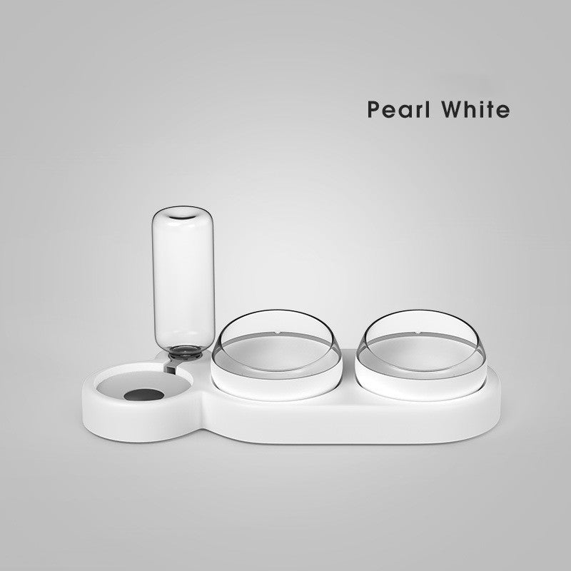 Raised Pet Feeding Stand with Water Fountain