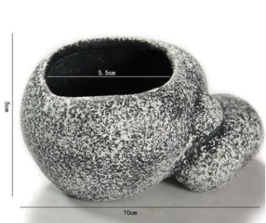 Ceramic Simulation Stone Pots for Fish Tanks