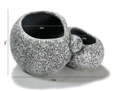 Ceramic Simulation Stone Pots for Fish Tanks