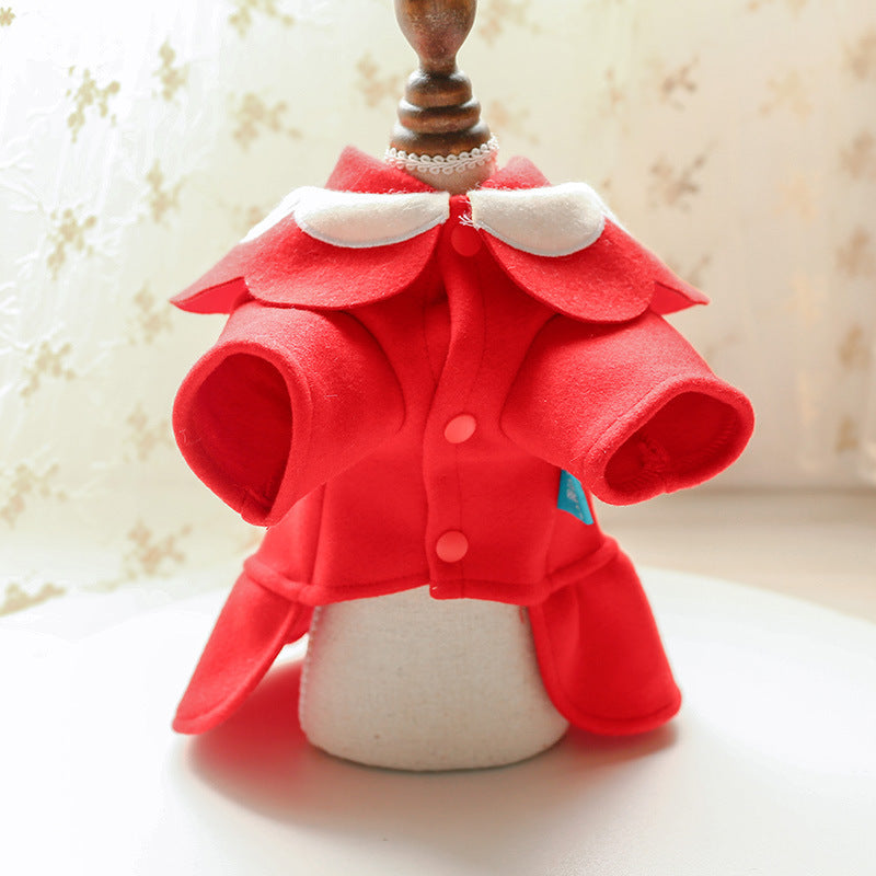 Autumn Winter Woolen Pet Costume for Cats and Dogs