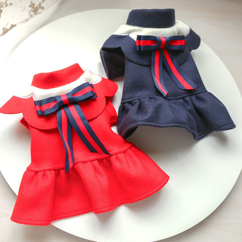 Autumn Winter Woolen Pet Costume for Cats and Dogs
