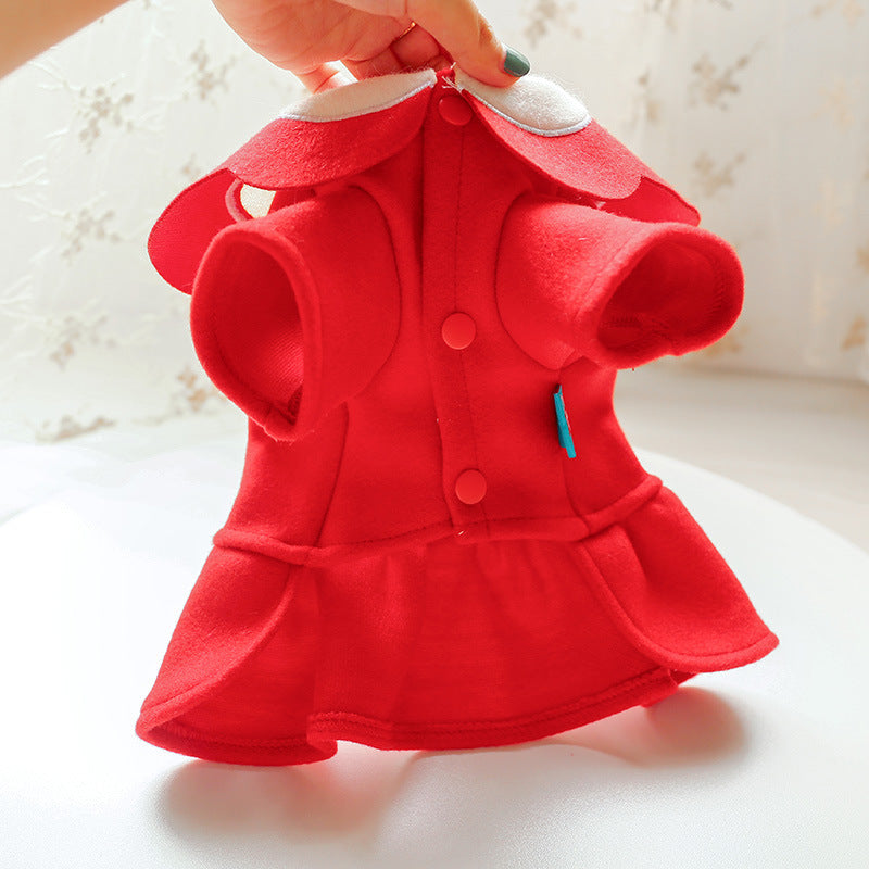 Autumn Winter Woolen Pet Costume for Cats and Dogs