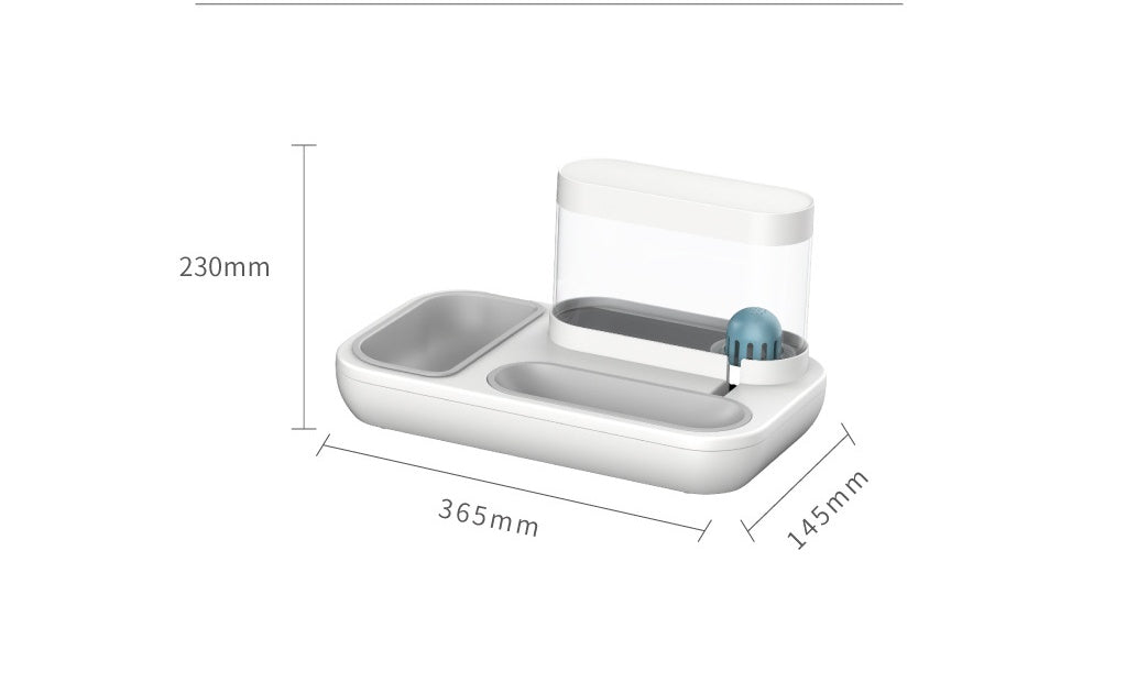 Pet Feeding Bowl with Water Dispenser