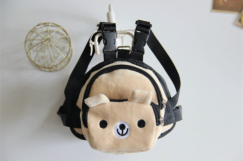 Adjustable Pet Leash, Cartoon Backpack & Snack Carrier