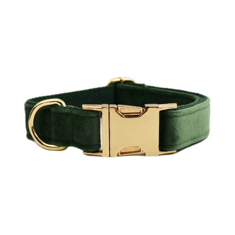 Velvet Fabric Dog Collar for Pets