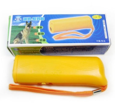 3-in-1 Ultrasonic Dog Trainer with LED Flashlight