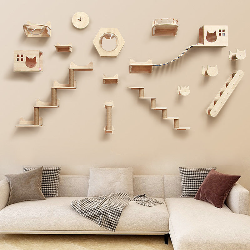 Wall-Mounted Cat Climbing Frame