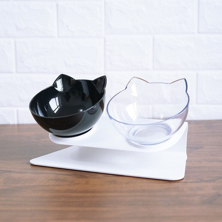 Ergonomic Raised Cat Feeder Protects Cervical Vertebrae