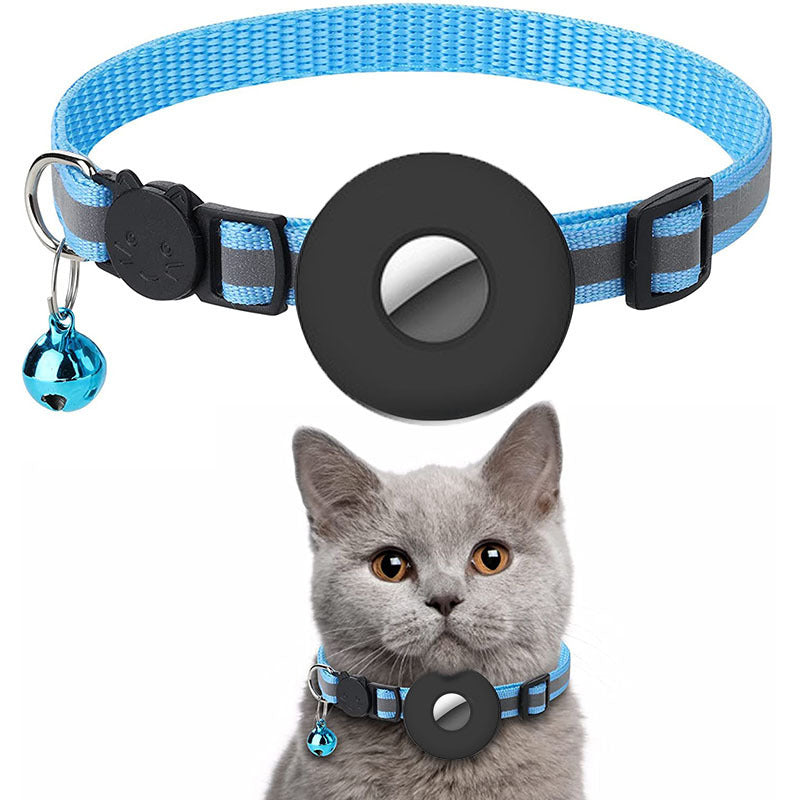 Dog and Cat Collar with Airtag and Reflective Strap