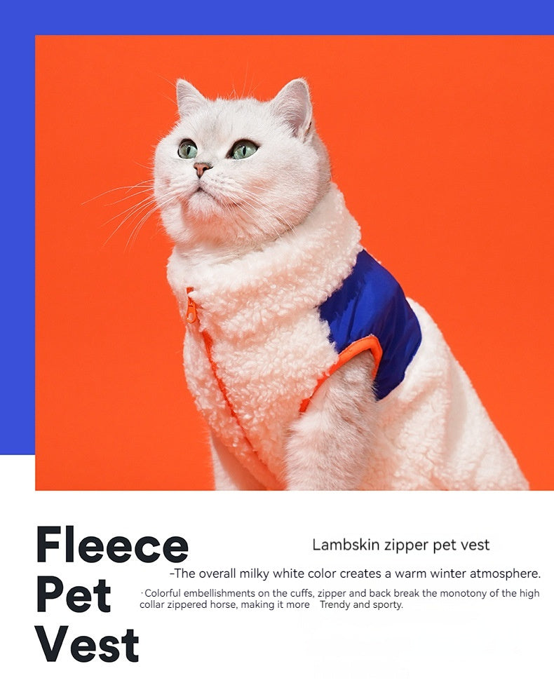 Winter Warm Pet Vest – Turtleneck Velvet for Kittens