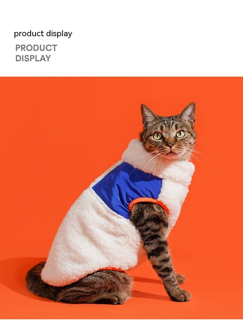 Winter Warm Pet Vest – Turtleneck Velvet for Kittens