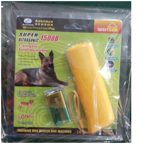 3-in-1 Ultrasonic Dog Trainer with LED Flashlight