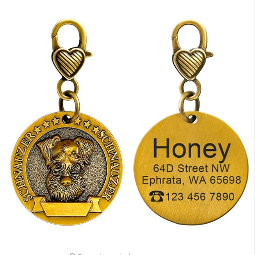 Custom Dog Identity Card with Engraved Tag