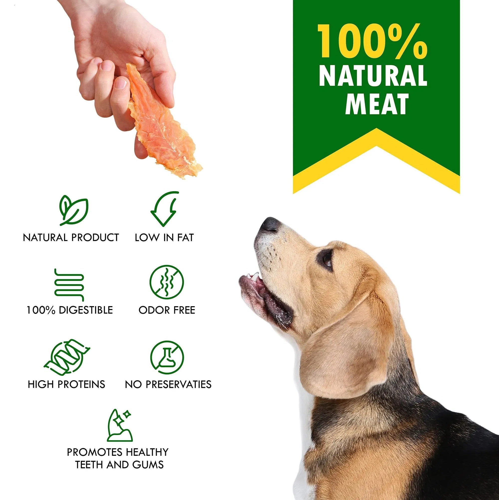 Chicken Jerky Dog Treats, Natural High Protein Snacks
