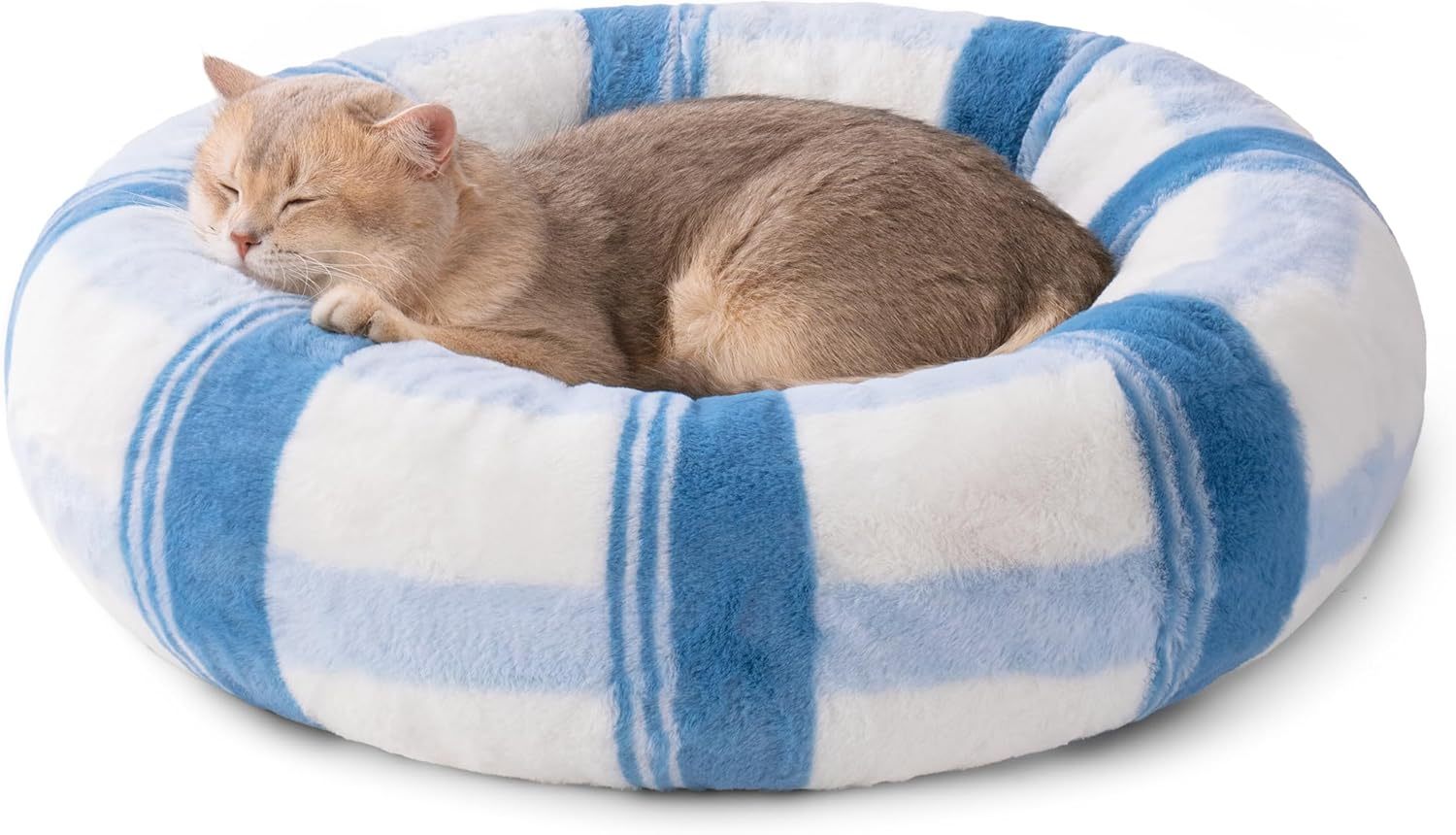 23-Inch Calming Cat Bed with Washable Design