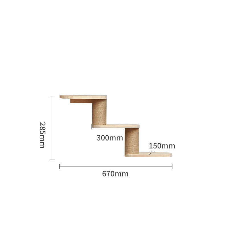 Wall-Mounted Cat Climbing Frame